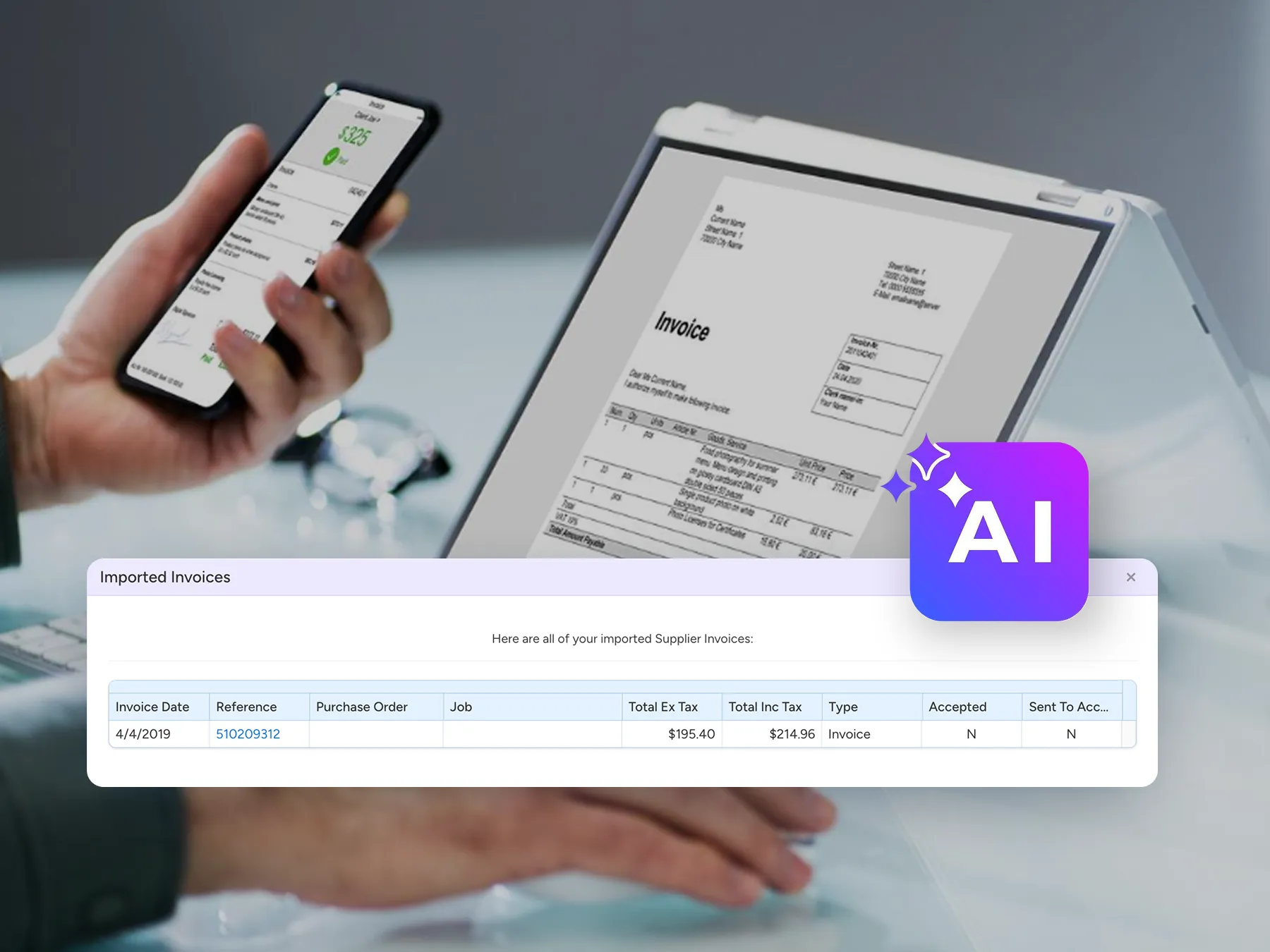 AI bill processing dashboard.