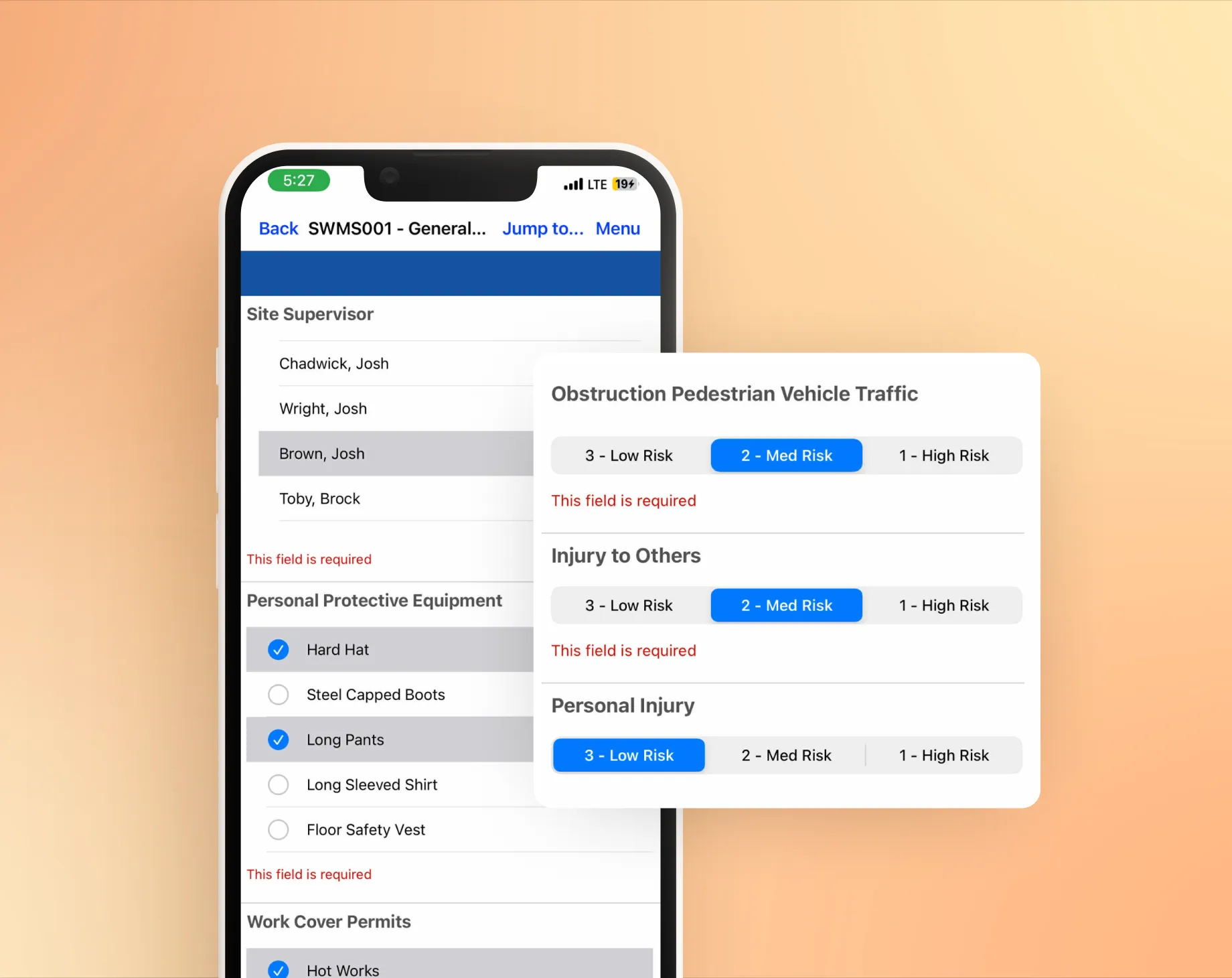 Field app and compliance