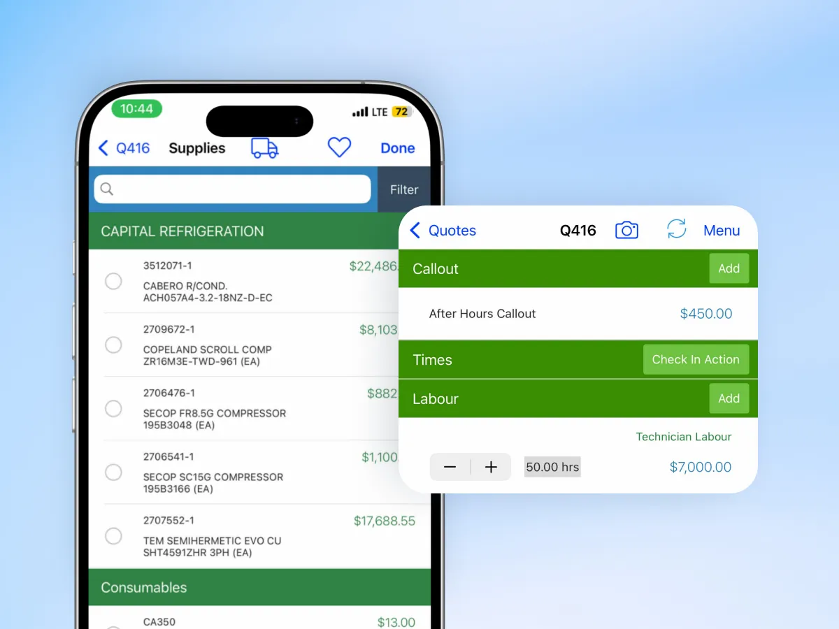 Access onsite price books