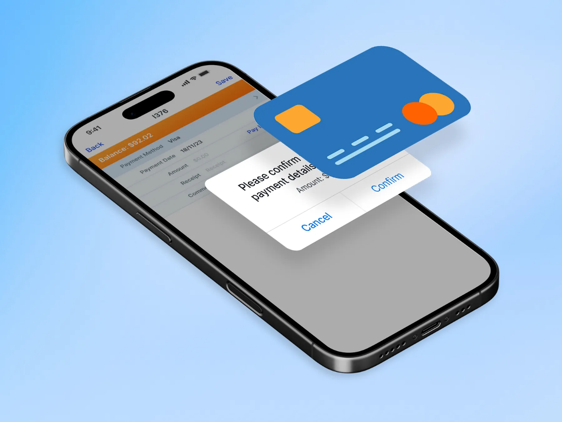 Smartphone showing a payment confirmation for a completed paint job.